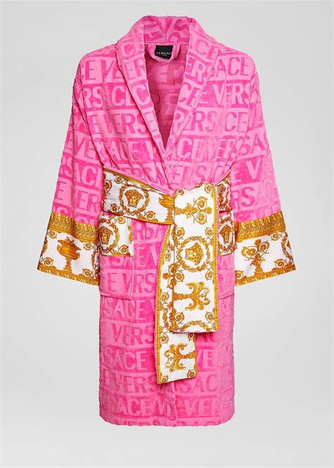 pink versace dressing gown|Versace housecoat.